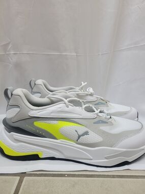PUMA RS-System White & Neon Yellow Men's Sneakers